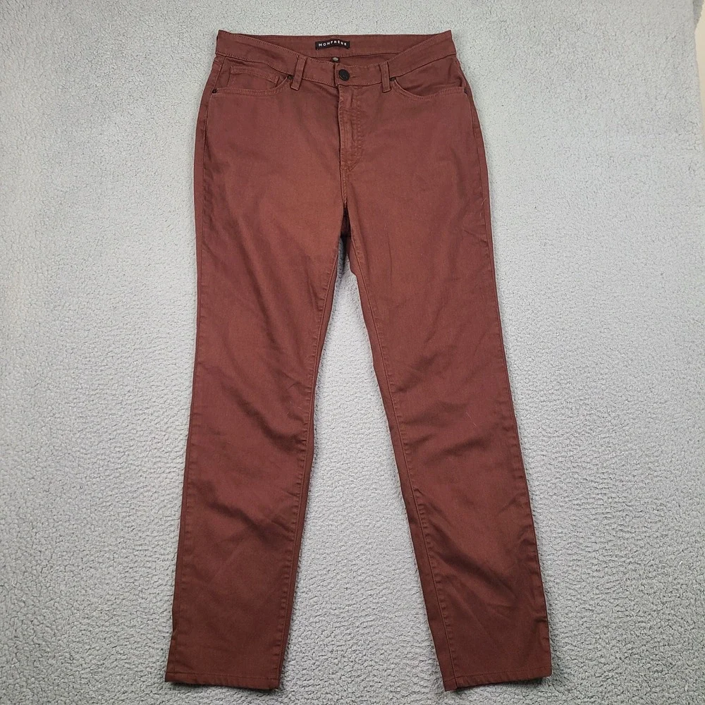 Monfrere Brando Bordeaux Jeans Mens 33x31 Red Slim Fit Japanese Denim USA Made